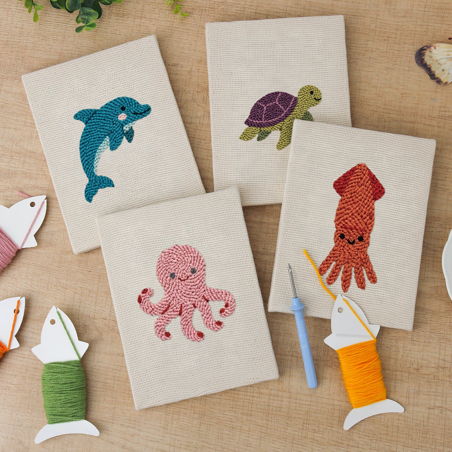 Sea Animals 6 | Mini Punch Needle Kit