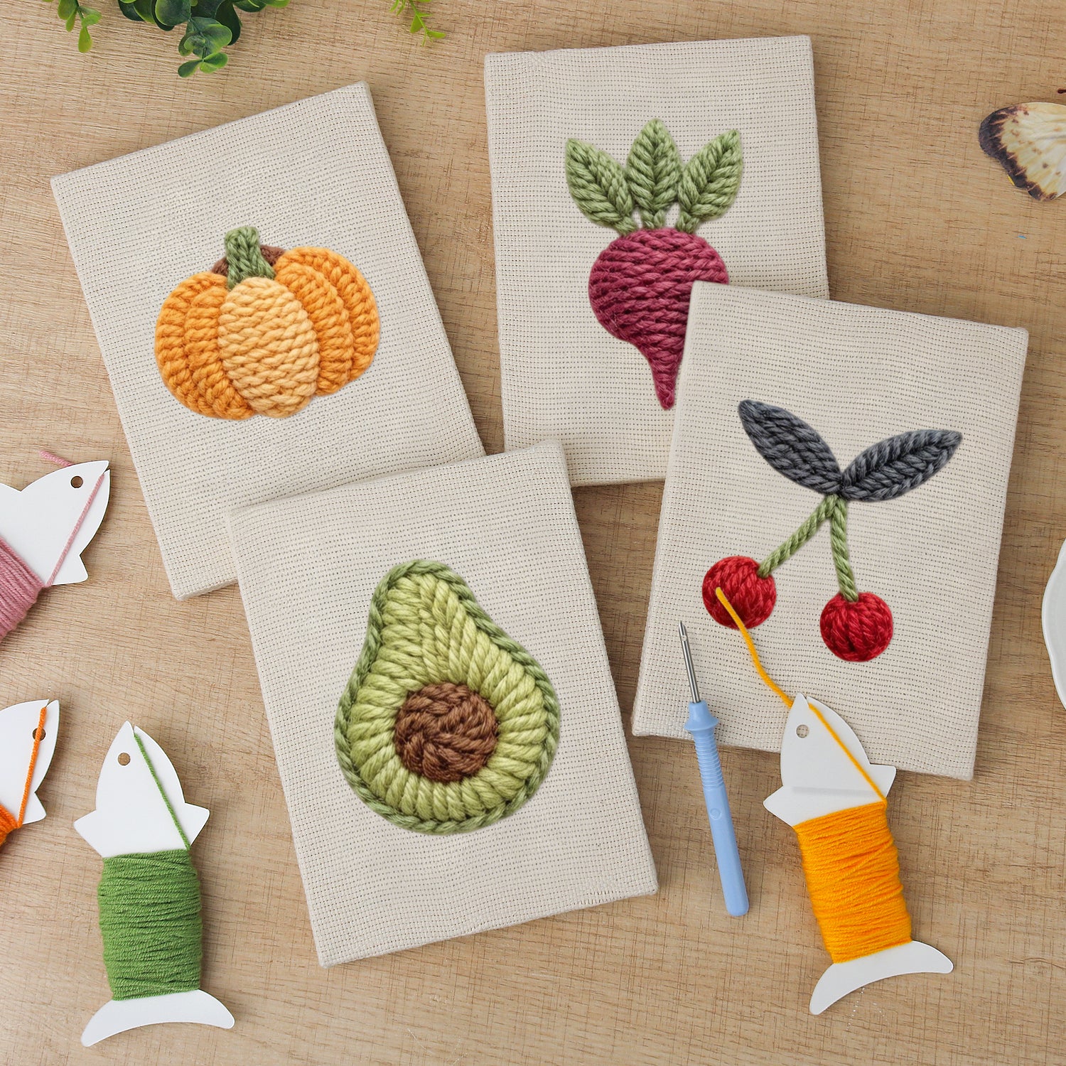 Fruits & Vegetables 12 | Mini Punch Needle Kit