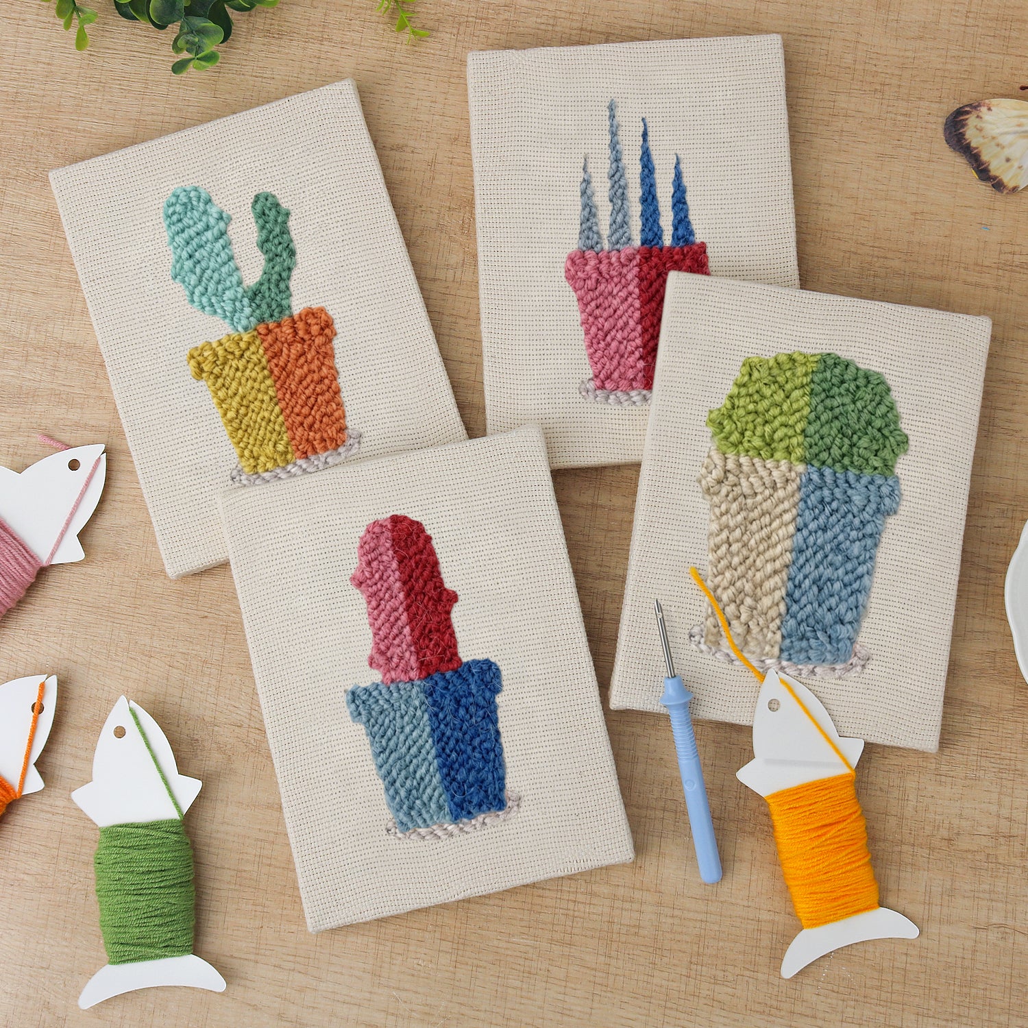 Potted Plants 2 | Mini Punch Needle Kit
