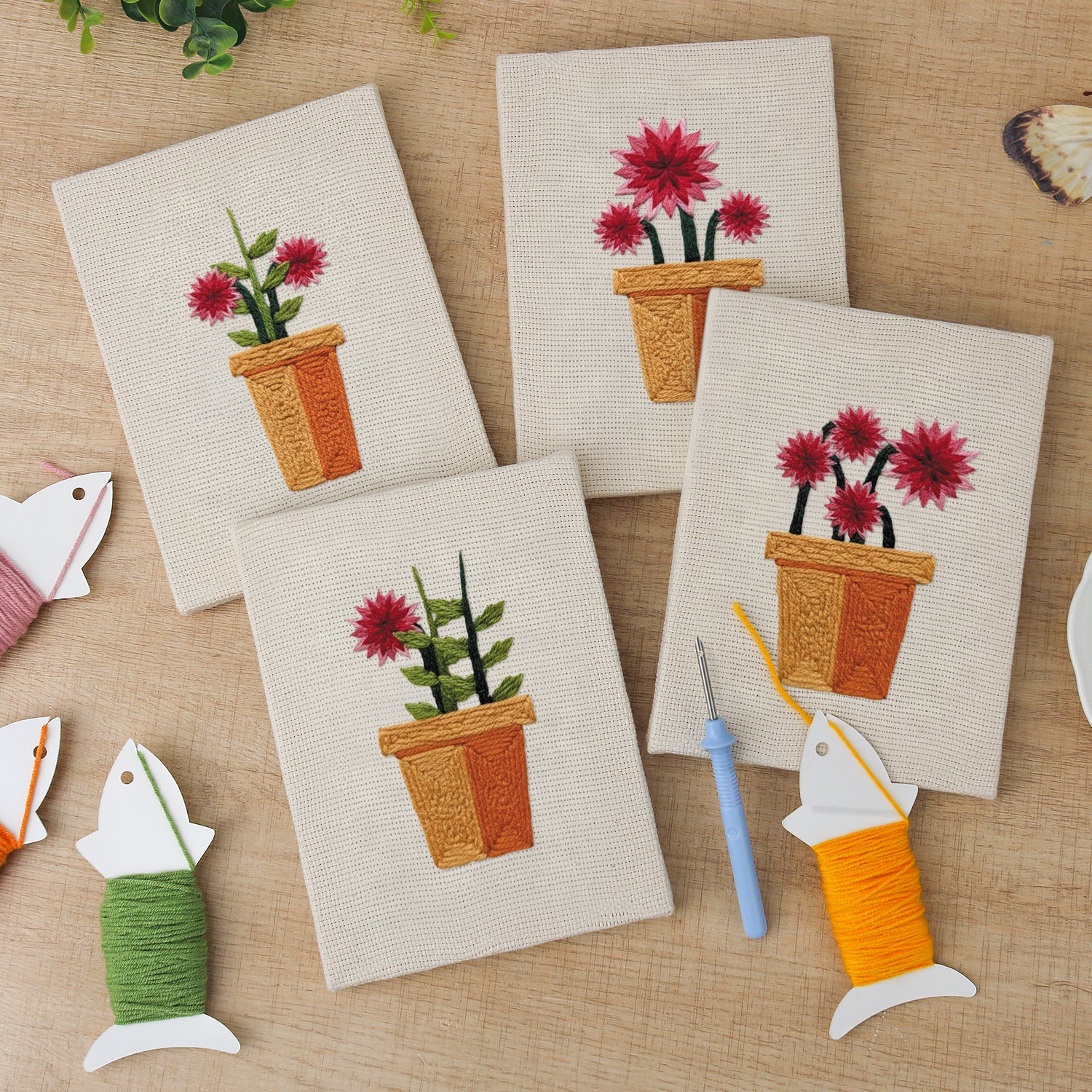 Floral Plants 5 | Mini Punch Needle Kit