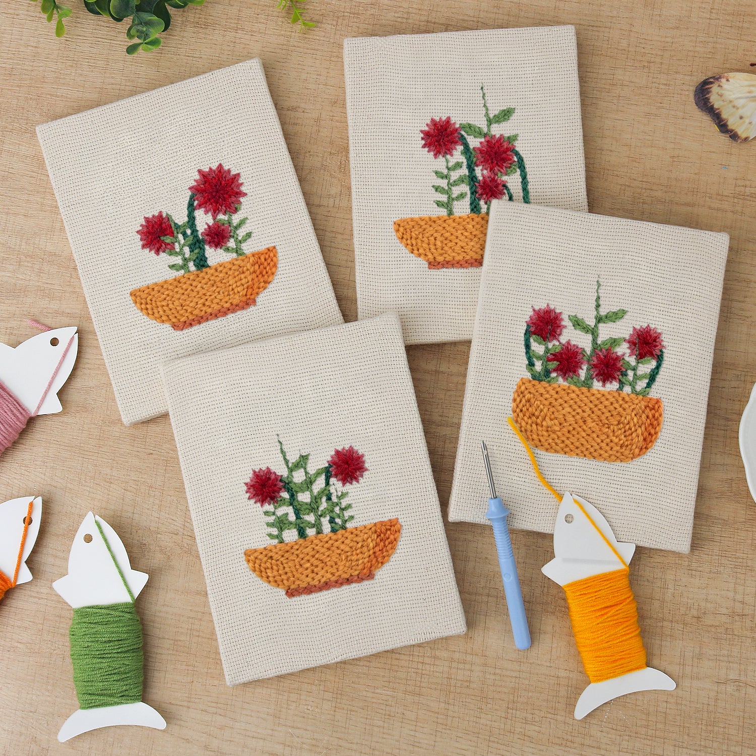 Floral Plants 1 | Mini Punch Needle Kit
