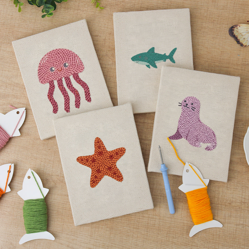 Sea Animals 8 | Mini Punch Needle Kit