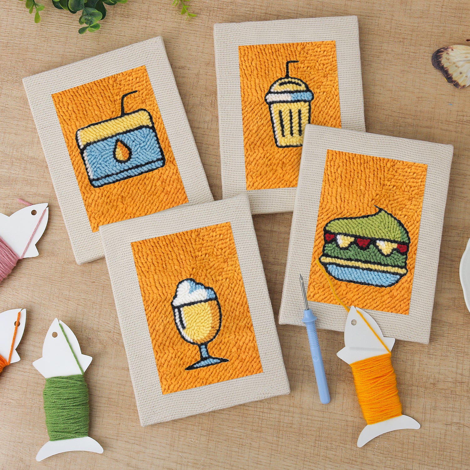 Snacks & Desserts 4 | Mini Punch Needle Kit