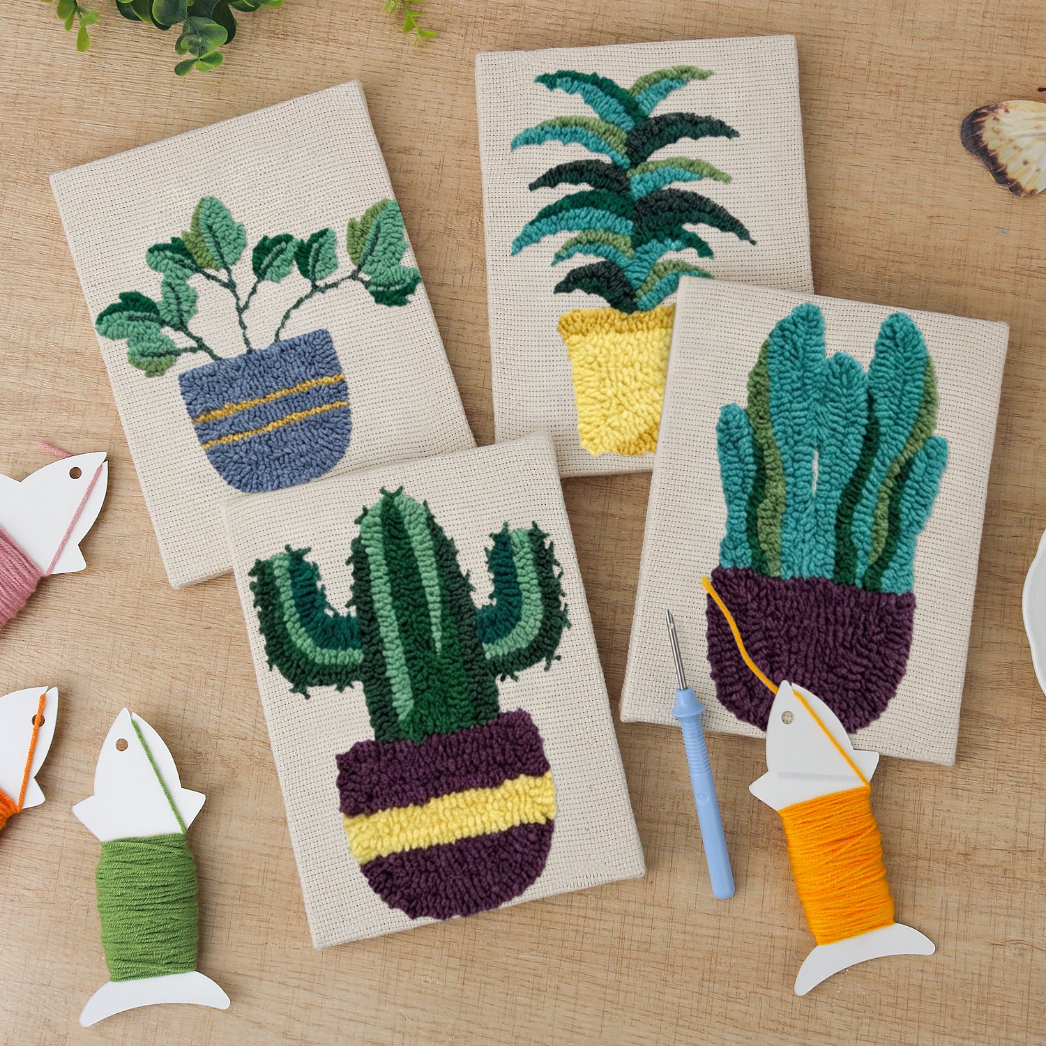 Potted Plants 11 | Mini Punch Needle Kit