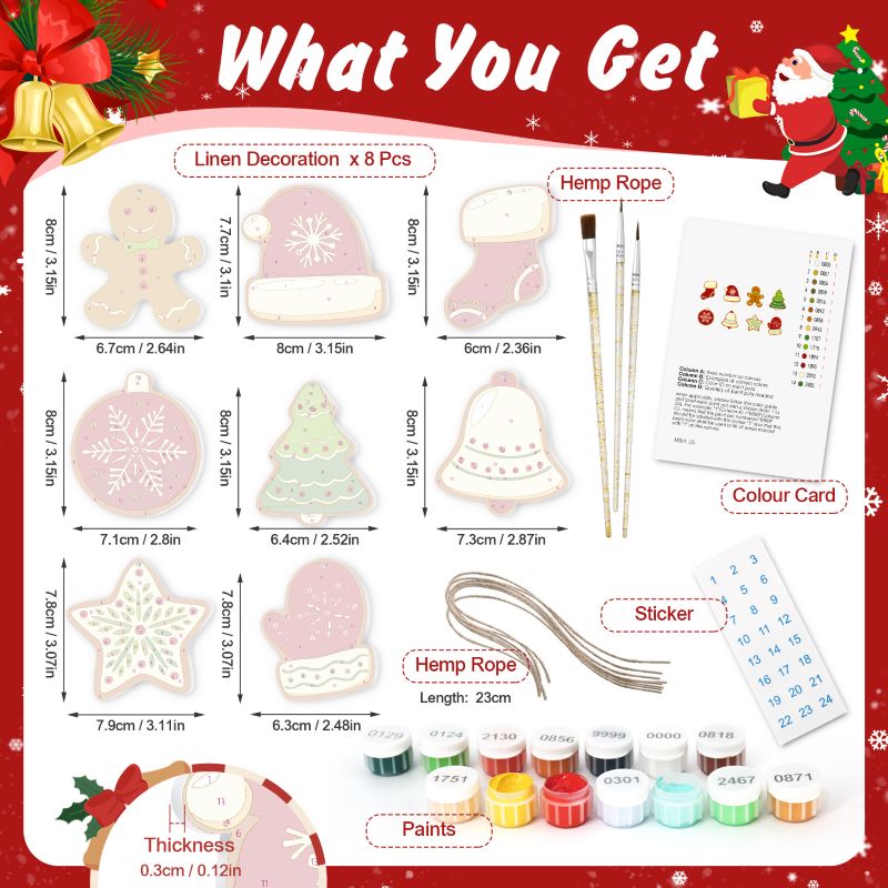 8 Christmas hangers - Gingerbread set