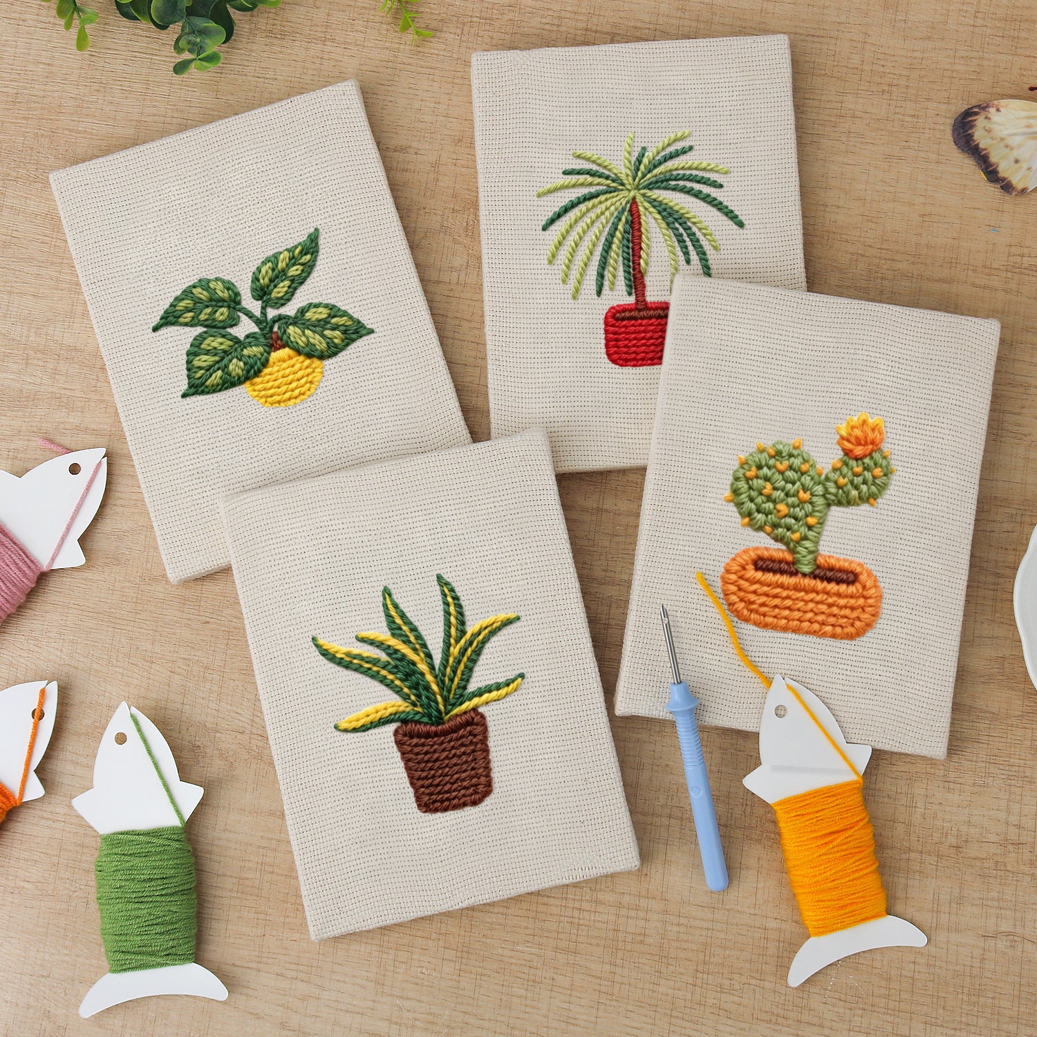 Potted Plants 4 | Mini Punch Needle Kit