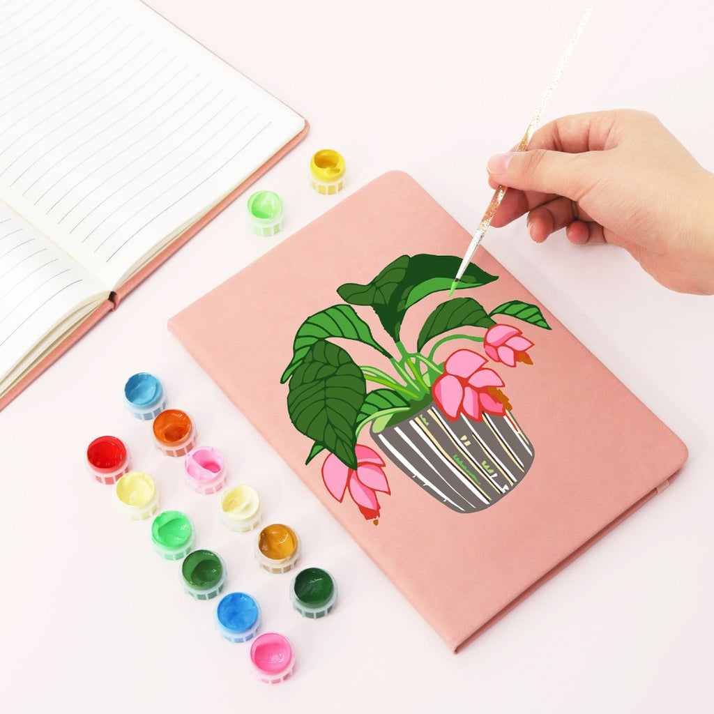 Paint by Number Notebook - Houseplant | 2 Colors