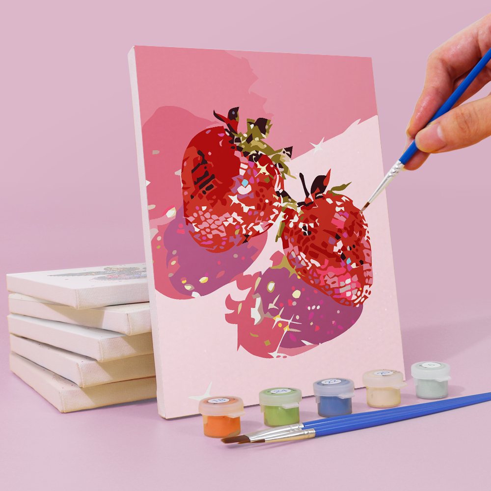 6 Mini Paintings - Disco Fruit Set