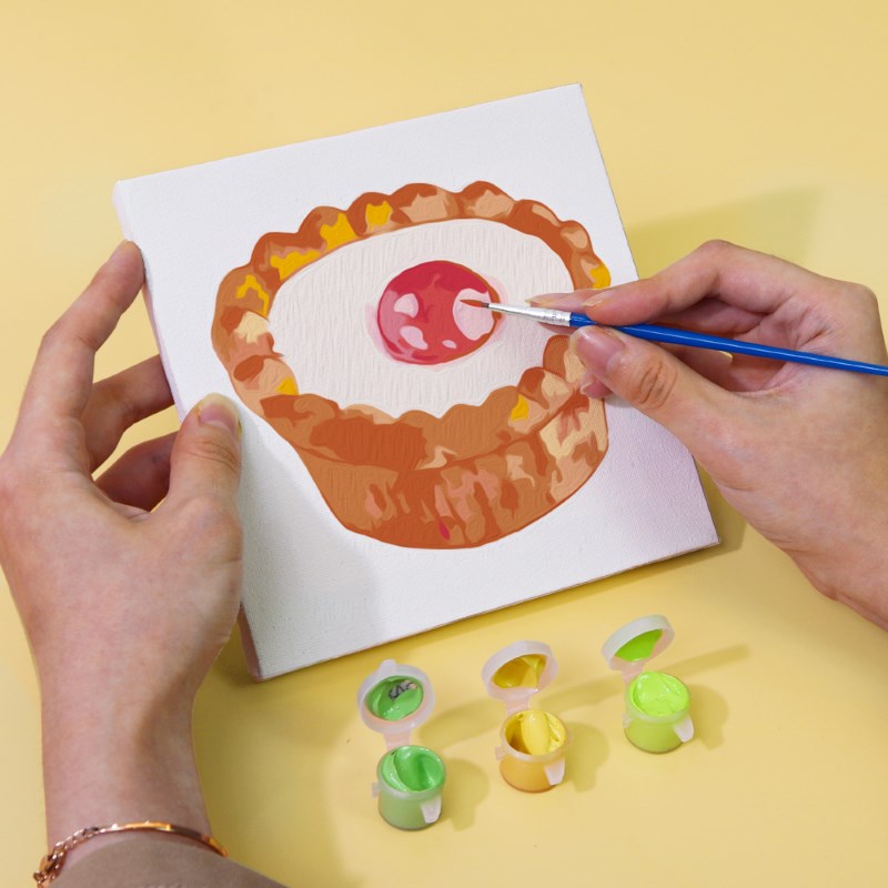 6 Mini Paintings - Pastries