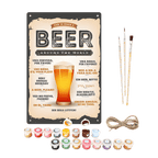 Metal Paint by Number Poster – Beer around the world