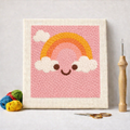 Punch Needle – Smiling Rainbow in a Cloud