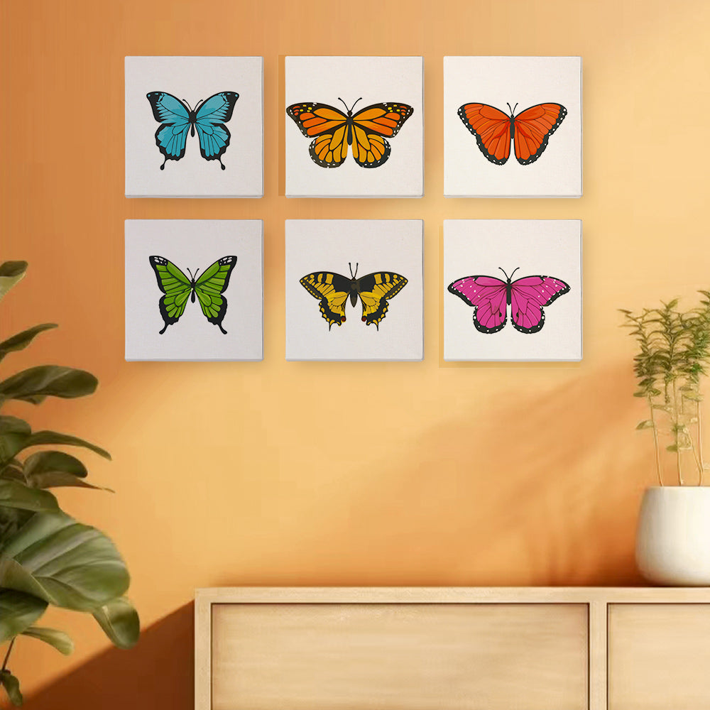 6 Mini Paintings | Butterfly Set