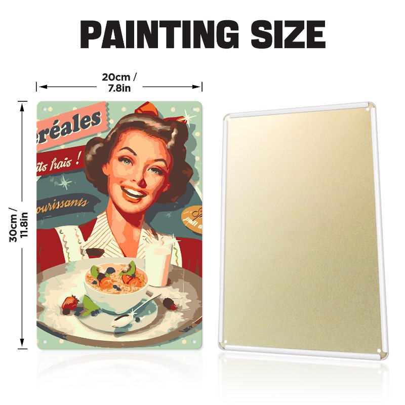 Metal Paint by Number Poster – Breakfast