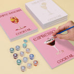 6 Mini Paintings - Pink Cocktail Set