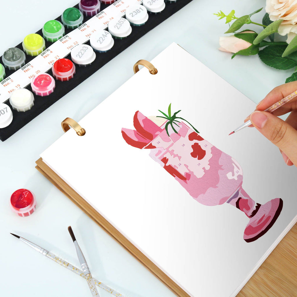 2026 Paint by Numbers desk Calendar | Cocktail Edition