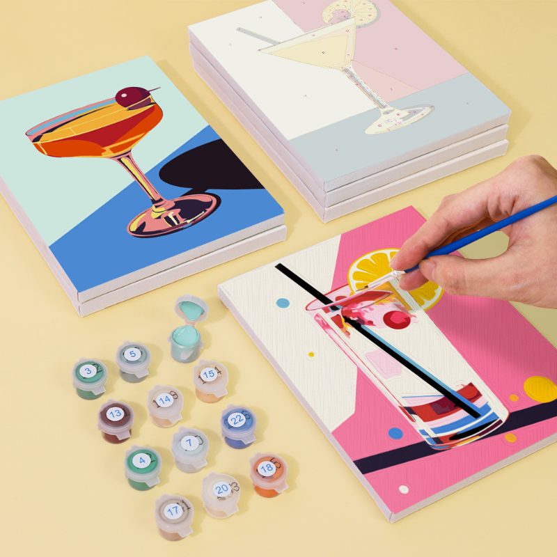 6 Mini Paintings - Classy Cocktail Set