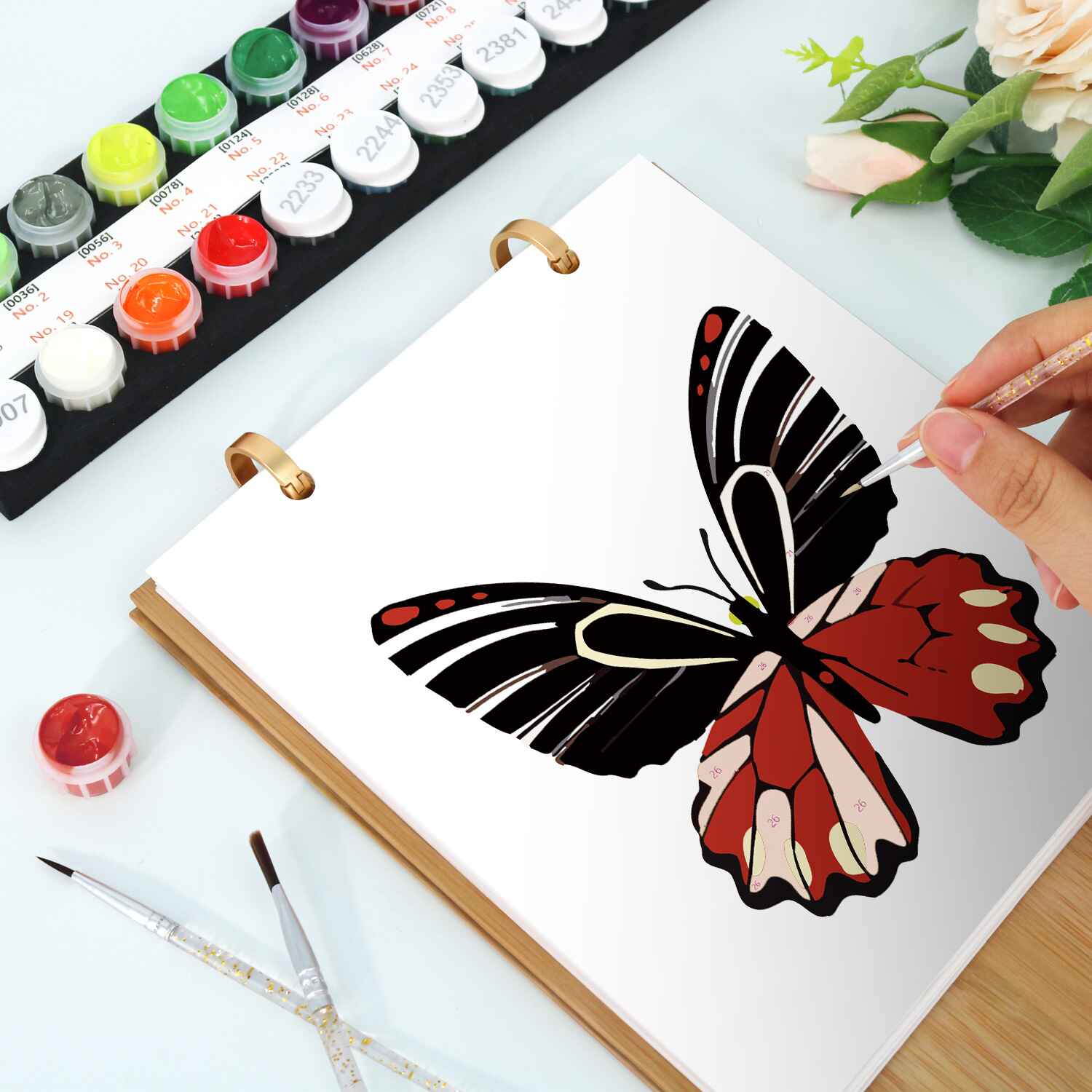 2026 Paint by Numbers desk Calendar | Butterfly Edition