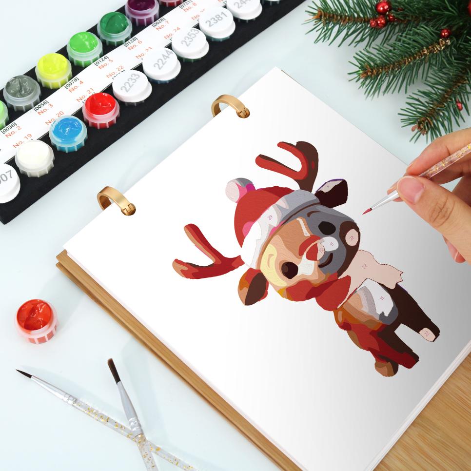2026 Paint by Numbers desk Calendar | Christmas Edition