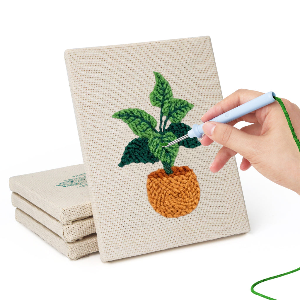 Potted Plants 3 | Mini Punch Needle Kit