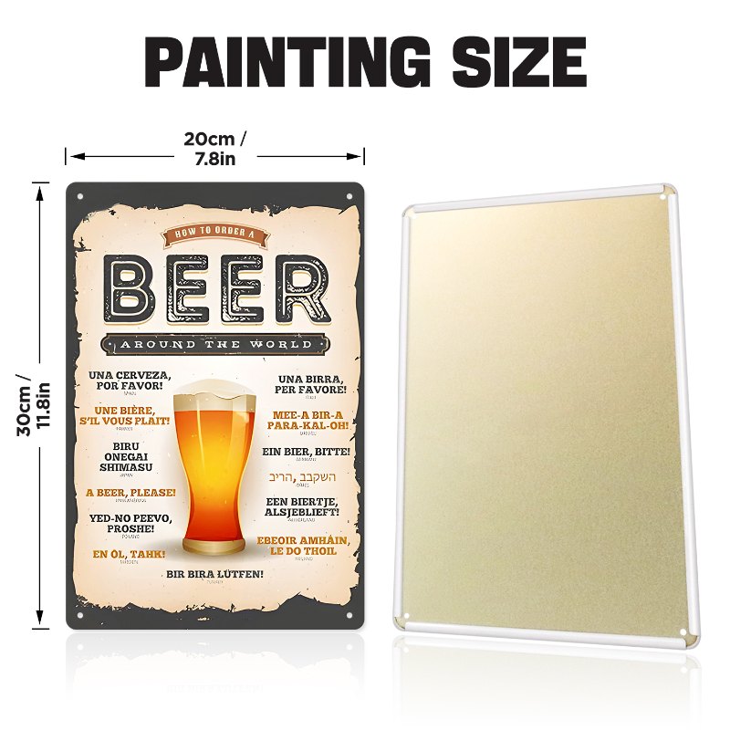Metal Paint by Number Poster – Beer around the world