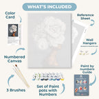 Woman with Flowery Hair | Paint by Numbers