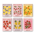 6 Mini Paintings - Fruit Market Set