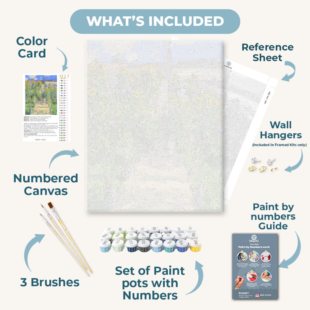 The Artist's Garden at Vetheuil - Claude Monet | Paint by Numbers