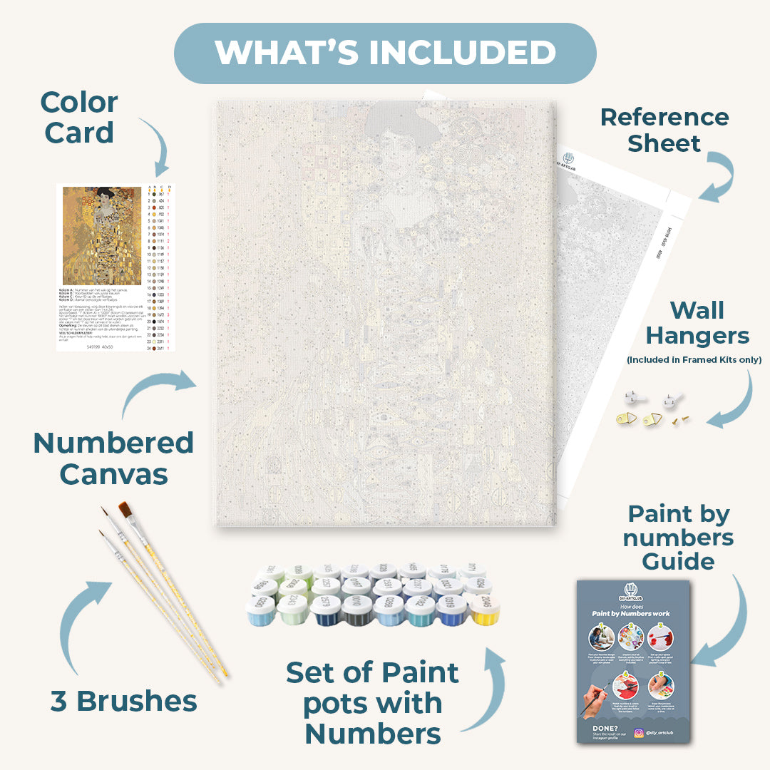 Portrait of Adele Bloch-Bauer I - Gustav Klimt | Paint by Numbers