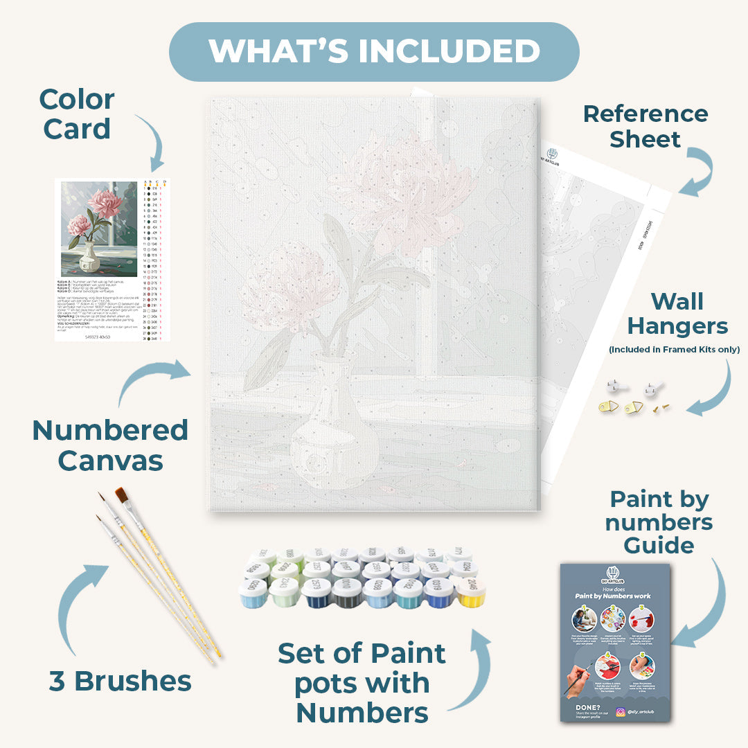 Flower in a Glass of Water | Paint by Numbers