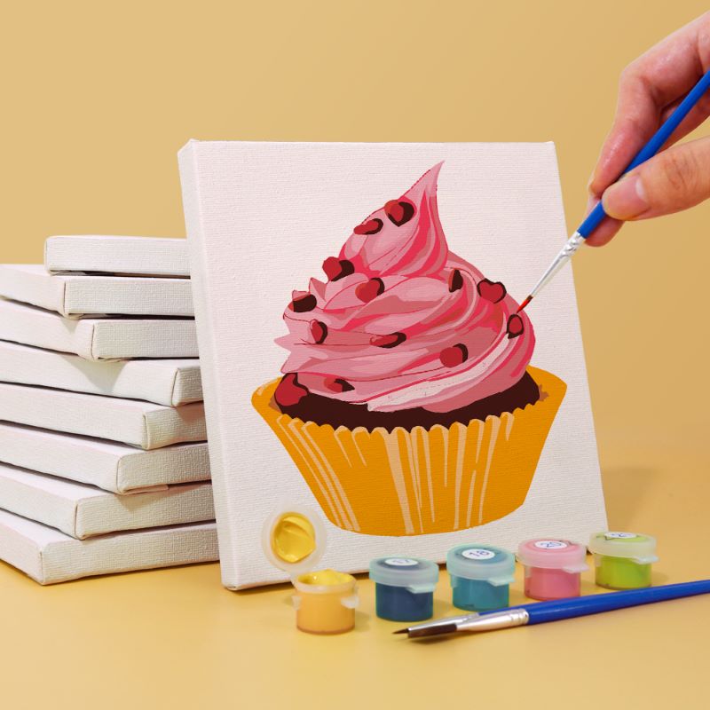 6 Mini Paintings - Pastries