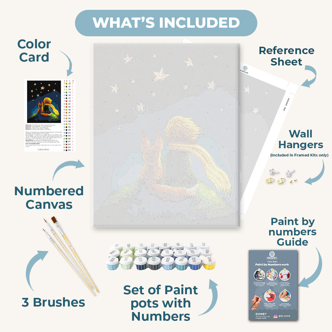 Little Boy and Fox | Paint by Numbers