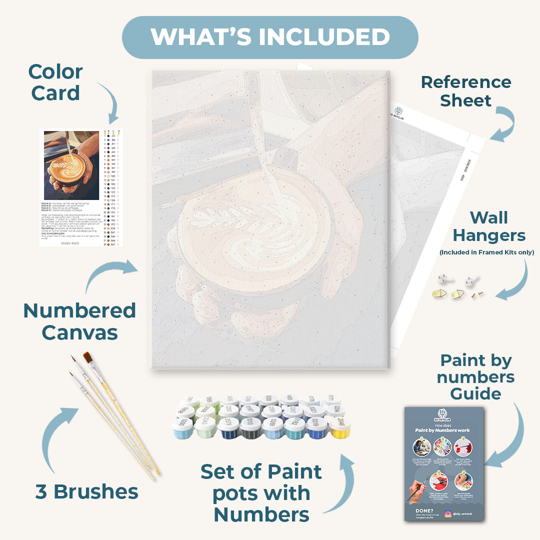 Coffee with Milk (Latte) | Paint by Numbers