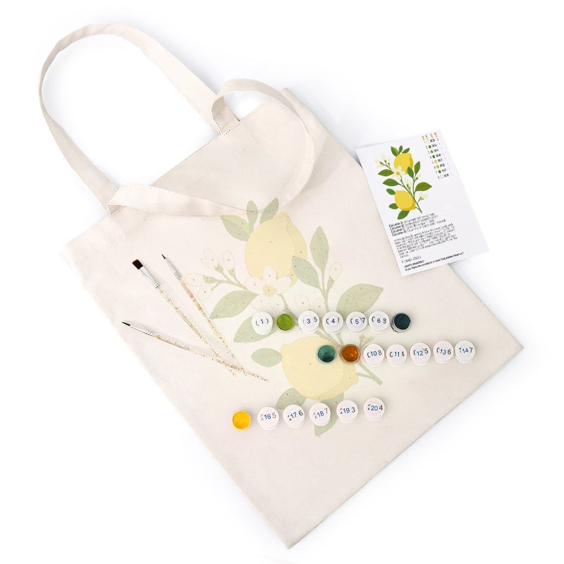 Paint by Numbers Totebag – Lemon Plant