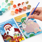 Paint by Numbers Christmas Cards 2 - 6 Pieces