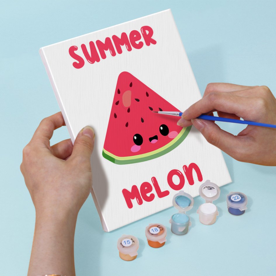 6 Mini Paintings - Summer Melon Set