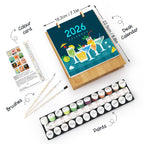 2026 Paint by Numbers desk Calendar | Deluxe Cocktail Edition