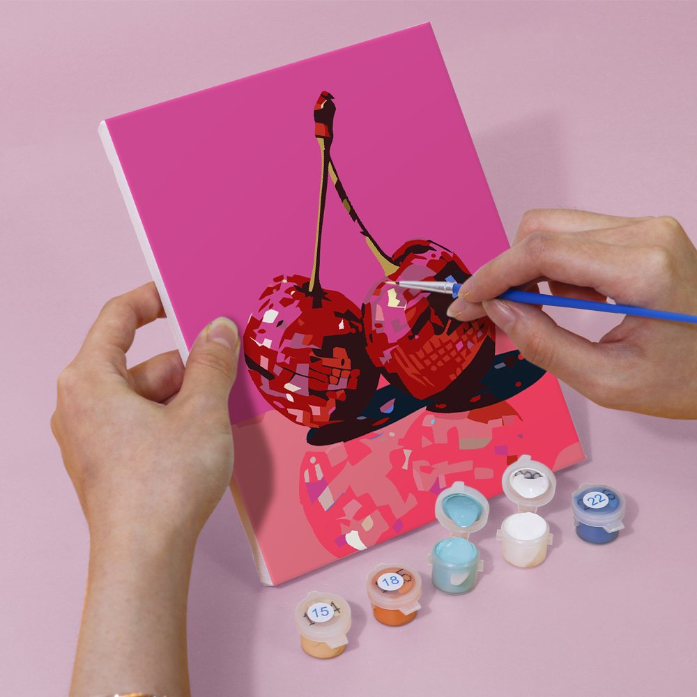 6 Mini Paintings - Disco Fruit Set