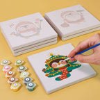 Paint by Numbers - 6 Mini Paintings | Christmas Penguins Set