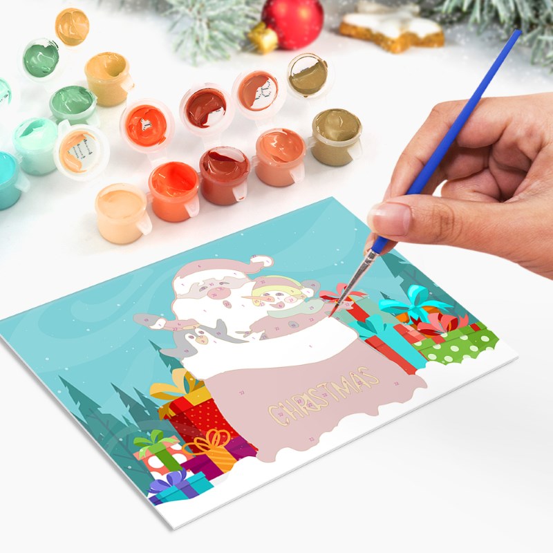 Paint by Numbers Christmas Cards 3 - 6 Pieces