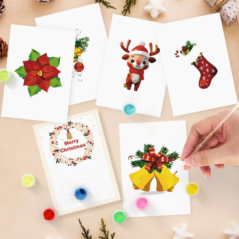 5 Postcards – Christmas Set | Paint by Number