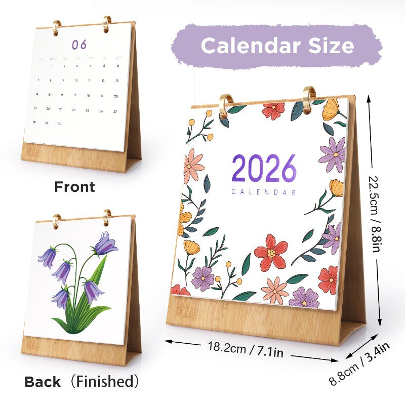 2026 Paint by Numbers desk Calendar | Flowers Edition