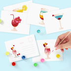 5 Postcards – Cocktail Set | Paint by Number