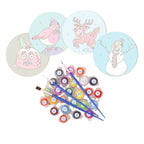 4 Paint by Number Coasters – Crazy Christmas Set