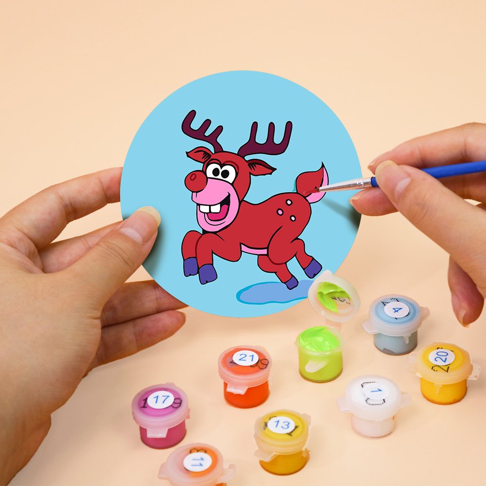 4 Paint by Number Coasters – Crazy Christmas Set