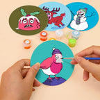 4 Paint by Number Coasters – Crazy Christmas Set
