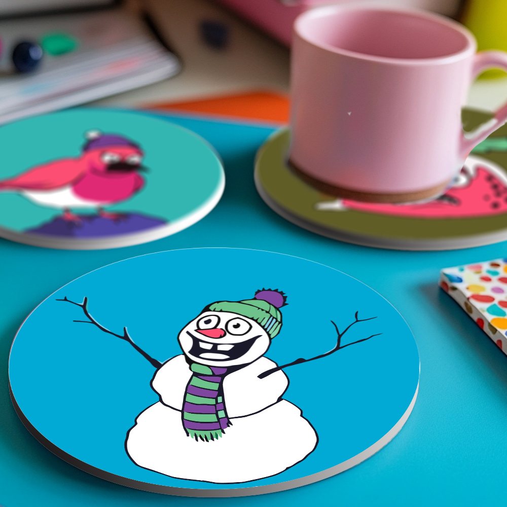 4 Paint by Number Coasters – Crazy Christmas Set