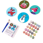 4 Paint by Number Coasters – Crazy Christmas Set