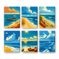 6 Mini Paintings - Seashore Set