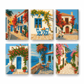 6 Mini Paintings - Mediterranen Set