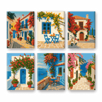6 Mini Paintings - Mediterranen Set